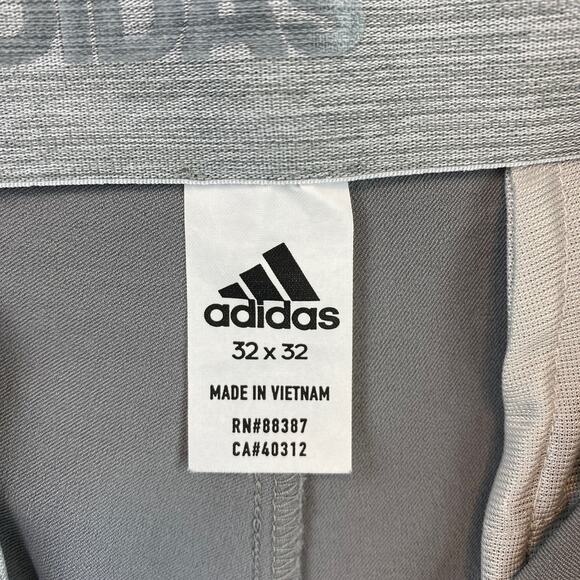 Adidas Gray Three Tapered Regular Fit Golf Pants UPF 50+ Twill Men's Size 32x32 - Picture 12 of 15